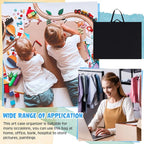 Abbylike 48 x 36 Inch Art Portfolio Bag Large Size Art Supply Bag with Nylon Shoulder Waterproof Poster Board Painting Drawing Sketch Storage Carrying Case for Christmas Artwork Gift(Black,1 Pcs)