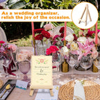 50 Pcs Mini Easels 5 Inch Mini Easel Stand Wooden Easel Art Craft Painting Triangle Stand Canvas Holder Small Easels for Display Card Photos Tabletop Phone Wedding