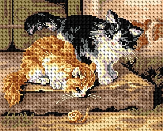 Wizardi Needlepoint Canvas for halfstitch Without Yarn Alfred Brunel de Neuville - Surprise 2913H Orchidea