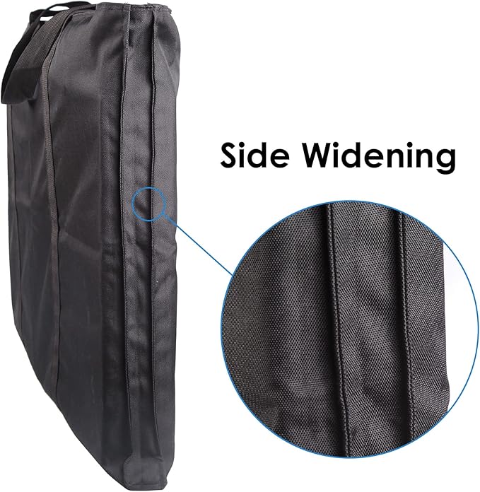 JJRING Dacron Light Weight Art Portfolio Tote Bag, 25'' x 37'' for 24'' x36'' Black Carrying Storage Case For Poster, Sketching, and Drawing