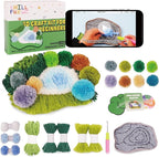 ChillFuzz Latch Hook Kits for Adults - Kids Crochet Kit for Beginners Arts and Craft Kit Moss Rug Coaster Green Latitude37N