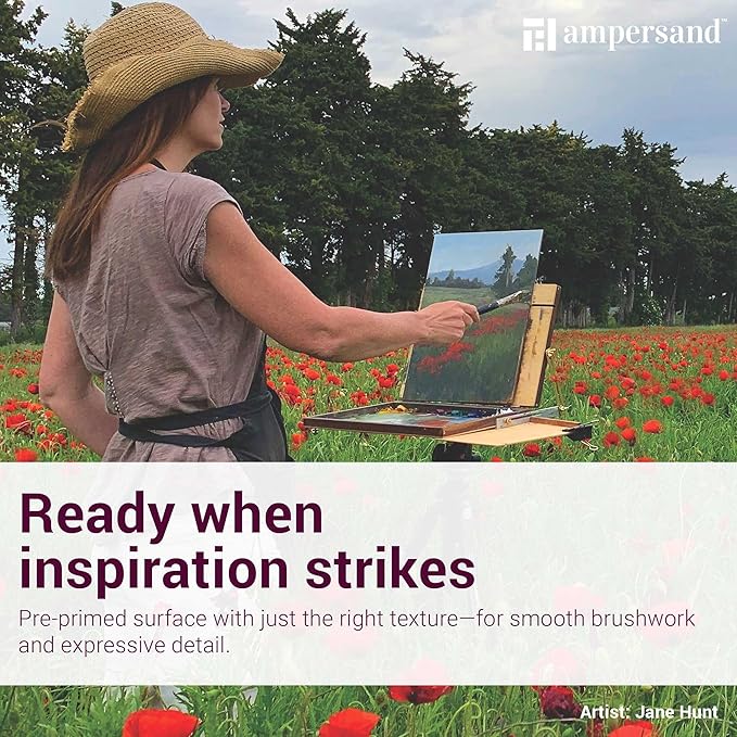 Ampersand Art Supply Gesso Wood Painting Panel: Museum Series Gessobord, 20" x 30", 1-1/2" Cradled Profile