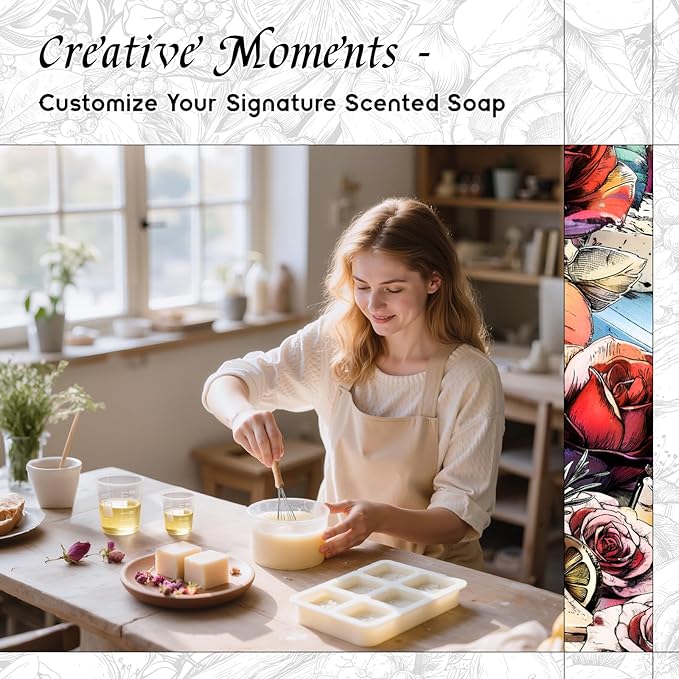 HIQILI Rose Fragrance Oil for Candle & Soap Making, Essential Oil for Diffuser, Floral Scents, Add to Laundry Dryer Balls - 1 Fl Oz