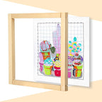 Briwooody 18 Sets 9 Sizes Needlepoint Stretcher Bars Needlepoint Frame Wooden Canvas Stretcher Bars for Embroidery Stitch Frame Accessories Bundle Crafts