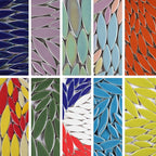 VerzTile Mosaic Tiles for Crafts - Petal Shaped Ceramic Tile Craft Hobbies & Art Projects 39 Color Options Endless Creativity DIY Design (Red & Oranges Mix)