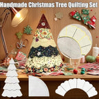 Christmas Tree Quilting Templates, 8/10/12inch Handmade Christmas Tree Sewing Pattern Template, DIY Sewing Pattern Template Ruler Tool for Home Sewing Enthusiasts, Xmas Decor Gift (8in)