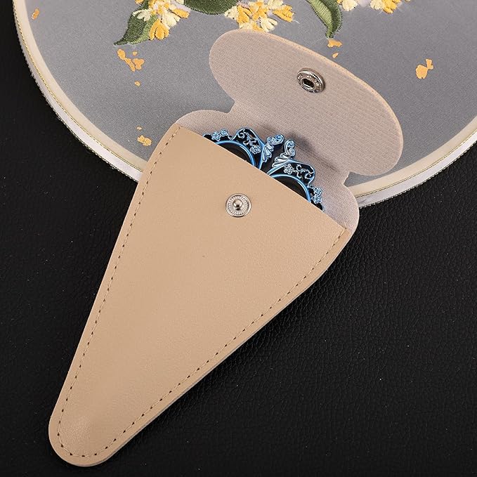 Sewing Sharp Embroidery Threading Scissors with Cover for Craft Art work Needlework Yarn Fabric Precision Detail Paper Cutting Tools, 4.5in Blue Shears