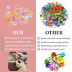 Wonafa 50 Pcs Helical-Shaped Crochet Markers Ring,Boxed Crochet Rings,Multicolor Metal Stitch Markers Knitting Stitch Markers for Sewing Knitting DIY and Handmade Crafts (Spiral-50Pcs)