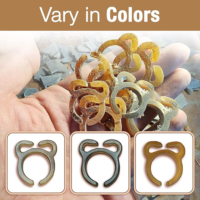 Savina Handmade Crochet Tension Ring Set of 2 - Adjustable Yarn Guide Rings for Finger, Buffalo Horn Ring for Crocheting & Knitting, Ergonomic Yarn Holder for Smooth Tension Control. (2)