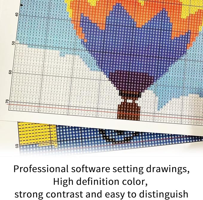 kingsea Latch Hook Kits DIY Crochet Needlework Crafts Color Printed Rug Cover Cushion Carpet, Latch Hook Kits for Adults Teen Home Decoration - 20"X 15"