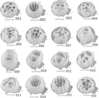 34 Pack Flower Succulent Candle Mold Resin Casting Silicone Molds for Home Decor & Candle Making Wave Spiral Mold