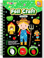 FUNNYB&G Foil Art Craft for Kids - Christmas Crafts Gift Party Favors Stocking Stuffers for Kids Fun Art Supplies Creative Birthday Gift Travel Toys for Girls Boys 4 5 6 7 8 9 Years Old (Farm)