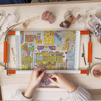 Couple Embroidery Art Embroidery Clip Frame Cross Stitch 4 Slot Presser Heavy Duty Embroidery Bandage Embroidery Frame Needlepoint Frame Embroidery Scroll Frame Embroidery Frames (Orange)