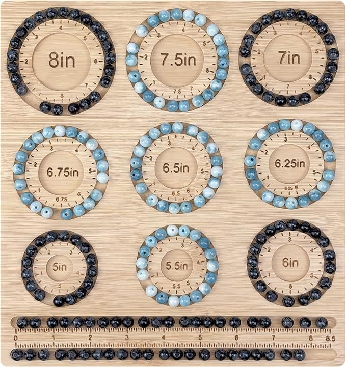 Petoysoso Bead Boards for Jewelry Making, Bamboo Beading Board for Jewelry Bracelet Making, Bracelet Bead Board, Bracelet Bead Board for Bracelet, Jewelry Making Supplies,Bead Tray 5" to 8"