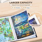 JoyCat Art Portfolio Binder 11"x17",40 Pockets Art Folder with Clear View Pages, 80 Sheets Presentation Binder for Artists and Students (Black)
