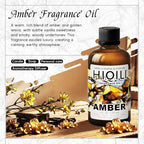 HIQILI Amber Fragrance Oil for Candle, Perfume, Soap Making, Hotel Scents for Essential Oil Diffuser & Aromatherapy - 1 Fl Oz