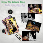 Scratch Art Painting Kit for Adults-8 Sheets A4 Rainbow Scratch Painting Paper Craft Set with City Landmarks|Stress Relief Gift for Travel&Craft Lovers|Scratch Art Home Decor(Europe Series 2)