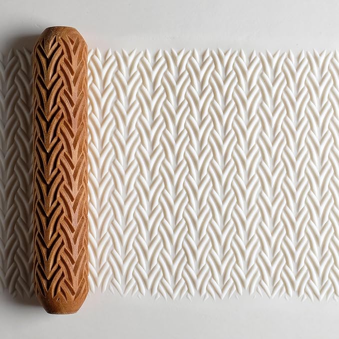 MKM Pottery Tools Wood Big Hand Rollers for Clay (BHR-167 Wishbone)