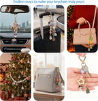 Christmas DIYJewelry Making Set 364 Pieces – Includes 156 Charms, 150 Jump Rings, 25 Extender Chains, 20 Keychains, 10 Crimp Tubes, 3-Inch Beading Wire, Support Ring & Jewelry Pliers(for parents)