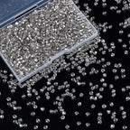 1200PCS 3mm Bicone Crystal Glass Beads for Jewelry Making, Sparkling Mini Beads for Suncatchers, DIY Bracelets & Craft Projects (Grey)