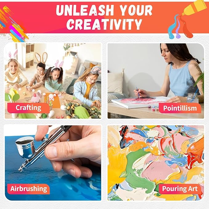 FIXSMITH Stretched Canvas for Painting- 8x10 Inch,Bulk Pack of 8,Primed,100% Cotton,5/8 Inch Profile of Super Value Pack for Acrylics,Oils & Other Painting Media