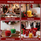 Sukh Candles Sand and Wicks for Christmas - 430G(0.94lb) Sand Candles with Wicks Gold, Silver, Green, Red, White Refillable Candle for Weddings, Parties