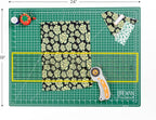 WA Portman Self Healing Cutting Mat & Rotary Cutter Set – 45mm Rotary Cutter for Fabric with 5 Extra Blades with 18x24 Fabric Cutting Mats for Crafts & 6x24 Acrylic Quilting Rulers – 3pc Sewing Kit