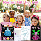 FUNNYB&G Foil Art Craft for Kids - Christmas Crafts Gift Party Favors Stocking Stuffers for Kids Fun Art Supplies Creative Birthday Gift Travel Toys for Girls Boys 4 5 6 7 8 9 Years Old (Dress Up)