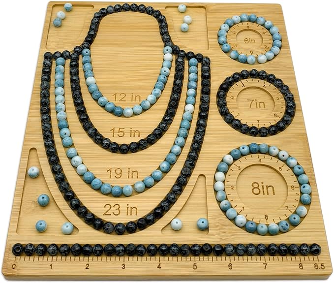 Petoysoso Bead Boards for Jewelry Making, Bamboo Beading Board for Bracelet & Necklace, Jewelry Making Supplies,Bead Tray Supplies
