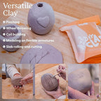 Sculpd Air Dry Clay - Premium Sculpting & Modeling Clay for Arts and Crafts - Self-Hardening Soft Clay for Adults, Teens, Kids Activities - Bulk Craft Supplies & Art Materials (2.2lbs Bulk Value Bag)