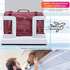 WITZMAN Canvas Backpack Vintage Travel Backpack Large Laptop Bags Convertible Shoulder Rucksack(A519-2 Red)