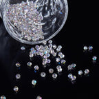 1100PCS 4mm Bicone Crystal Glass Beads for Jewelry Making, Sparkling Mini Beads for Suncatchers, DIY Bracelets & Craft Projects (AB Phantom Purple)