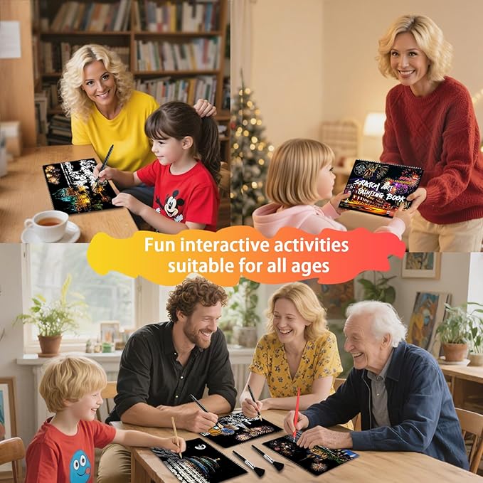 Scratch Art Book for Adults,Scratch Painting Foil for Adults，Scratch and Sketch City Landmarks Books,Colorful City Series Scratch Art 12 Pas by Iskueal(Timbuktu Parliament and City Center)