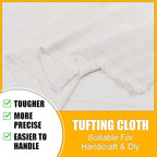 1*PC 40” x 40” Tufting Cloth for Tufting Gun, Primary Tufting Cloth with Marked Lines, Durable Monks Cloth for Punch Needle, Edges Sewn for DIY Crafts