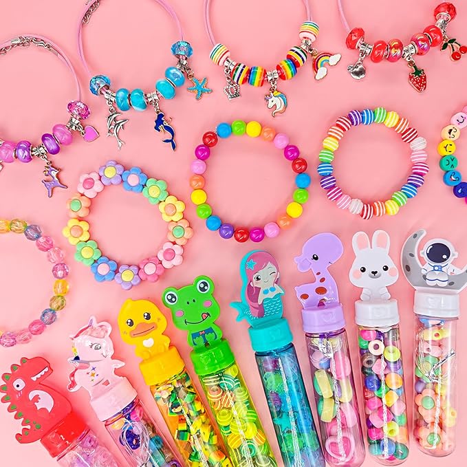 leitait 24 Pack Bracelet Wands,Charm Bracelet Jewelry Making Kit,Arts Crafts for Kids,Unicorn Party Favors Supplies,Goodie Bags Stuffers,Classroom Prizes,Birthday Gifts for Girls Ages 4-8 Years Old