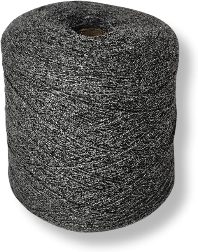100% Baby Alpaca Yarn for Knitting & Crocheting - 1 Yarn Cone of Premium Yarn DK - Lightweight, Hypoallergenic & Thermal Peru Made - Ideal for Delicate Projects (N042 - Anthracite Grey)