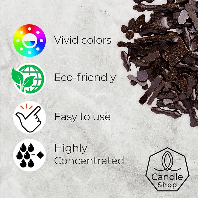 Brown Candle Dye 2oz for Soy Candle Making – Highly Concentrated Candle Wax Dyes – Candle Shop Premium Color Dye Chips for Soy Wax, Beeswax, Paraffin