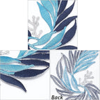 GORGECRAFT 2 Pairs 4PCS Embroidered Patches Iron Leaf Flowers Lace Applique Flowers Nature Patches Suitable for Clothes Dress Hat Pants Sewing Craft Decoration(Dodger Blue)