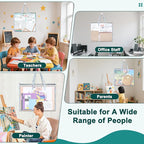 Art Portfolio Case 19x25 Portfolio Folder for Artwork Poster Storage Bag with Zipper & Handle & Clear Label Sleeve Waterproof File Folder Organizer for Bulletin Board/Cross Stitch/Travel/Office