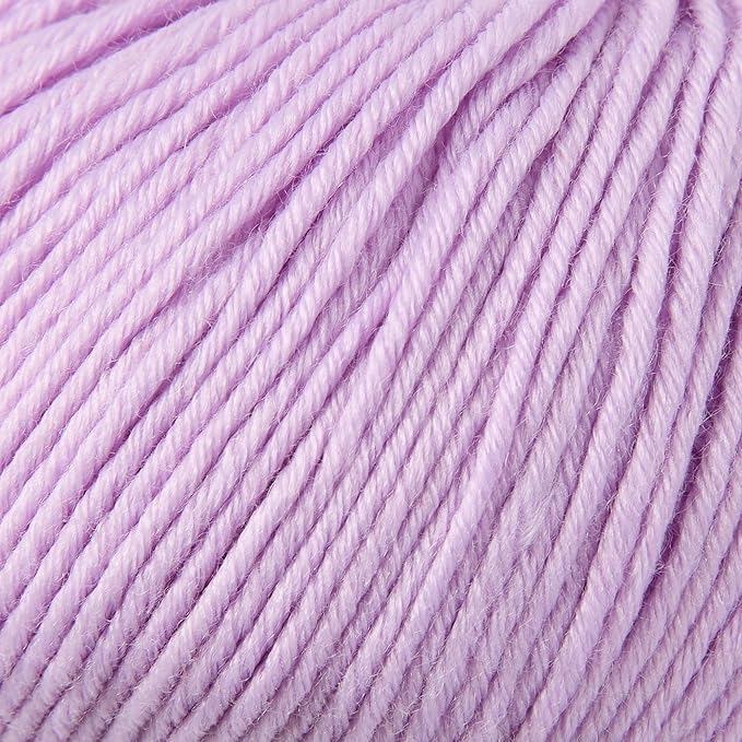 2 Balls Merino Wool Yarn, 12-Ply Luxurious and Soft Yarn for Hand Knitting & Crocheting, 1.76 OZ/50g, 120 yds/110 Meters(Purple,2Balls)