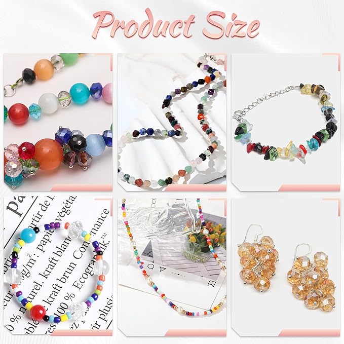 Mystery Mix Glass Beads Bulk - Assorted Crystal Beads for Jewelry Making, DIY Bracelets & Crafts, Half Pound Surprise Pack