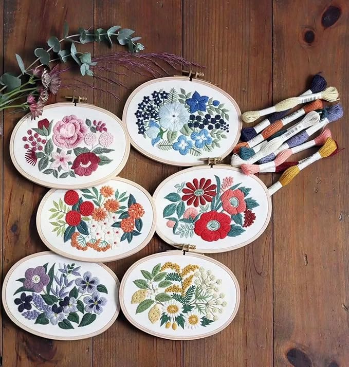 Maxee Embroidery Thread Floss, 100 Colors Skeins Rainbow Cross Stitch Thread, 8m Friendship Bracelet String Kit Craft Floss, Needlepoint Cotton Yarn