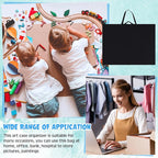 Abbylike 48 x 36 Inch Art Portfolio Bag Large Size Art Supply Bag with Nylon Shoulder Waterproof Poster Board Painting Drawing Sketch Storage Carrying Case for Christmas Artwork Gift(Black,2 Pcs)