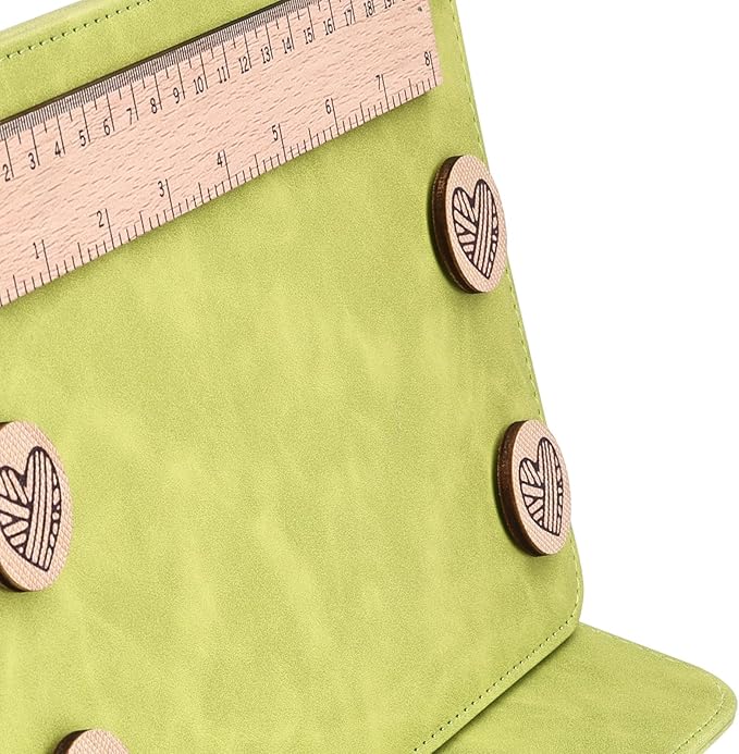 Earssa Knitting Pattern Holder,Knitting Chart Holder,Magnetic Crochet Knitting Chart Holder Knitting Accessories Foldable Knitting Chart Keeper with Ruler for Fixed Crochet Pattern (Green)