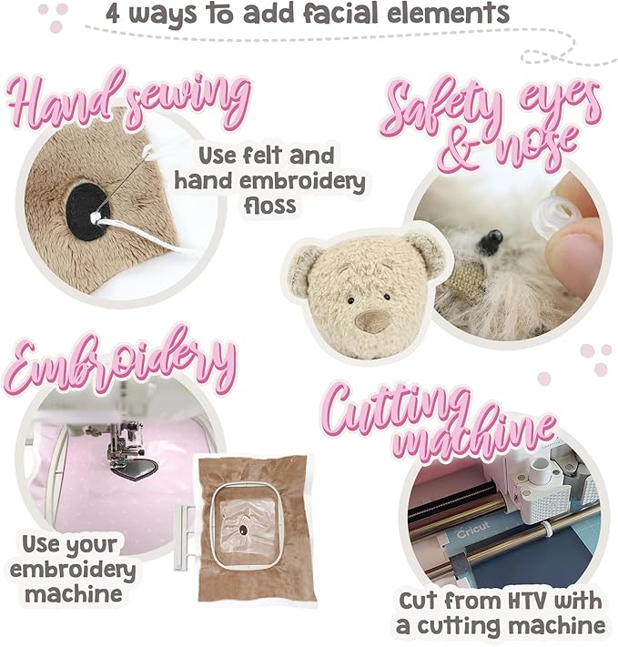 kullaloo Memory Bear Sewing Pattern – Stuffed Teddy Bear Plush Toy with Removable Collar, Shirt & Jacket | Memorial Bear Template with QR Video Tutorials, PES & SVG Files | Designed in Canada