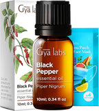 Gya Labs Black Pepper Essential Oil - 0.34 Fl Oz - for Hair, Skin, Diffuser, Aromatherapy & DIY Candle Making Scent