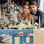 Nude Snow Pearled-Candles with Wicks - DIY Candle Sand,Pearled Sand Wax with Wicks,Pearled Wax,Refillable for Weddings,Partie,Halloween,Christmas,Thanksgiving