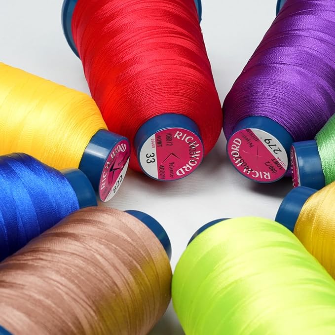 Richword Selected Embroidery Machine Thread 100 Colors 40WT (108D/2) Polyester Thread Kit Each Spool 4000M (4374Y) Suitable for Embroidery Machines
