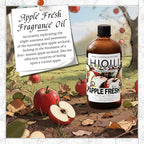 HIQILI Apple Fresh Fragrance Oil for Home Diffuser, Candles, Soaps, Bath Bombs & Perfume Making, Long-Lasting Fruity Scent - 5.07 Fl Oz
