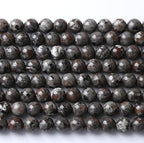 4MM 80PCS Flame Yooperlite Stone Beads Loose Beads for Jewelry Making DIY Bracelets Show Flame Color Under The Irradiation of UV Lamps